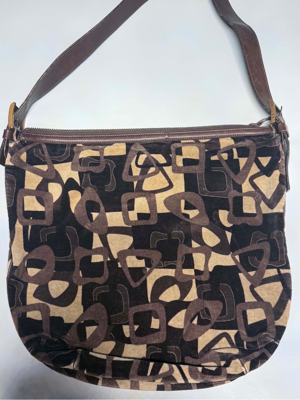 Vintage Celine Suede Messenger Bag